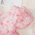 girl's pastoral style floral dress medium longprintingfashion style kids beach skirt fresh skirt