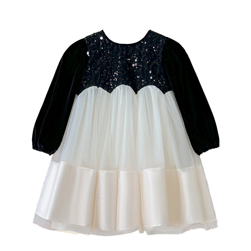 Girls' dress - new autumn  collection: stylish hepburn-inspired birthday dress for baby girls