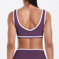 New arrival cross-border double-sided brushed color matching tight breathable beautiful back sports bra running fitness yoga weartops women