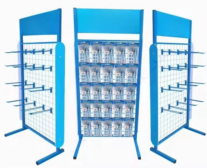 Source Factory Small Metal Store Retail Suspension Product Display Floor Bracket Wire Mesh Panel