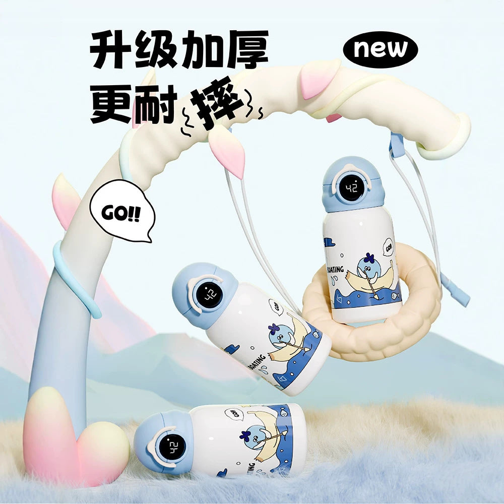 Kids thermos cup 316 stainless steel straw cup cute stainless steel cartoon student cup portable cup manufacturer