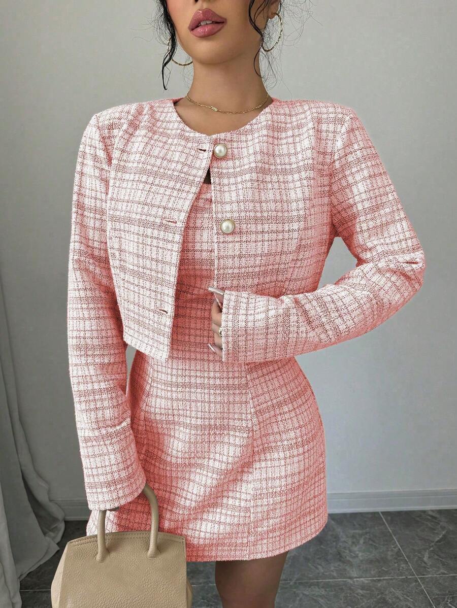 european and american cross-border women's fashion new spring/summer sequin dress - chanel-inspired style