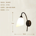 Minimalist iron curved arm wall lamp - bedroom bedside reading light, hotel guest room corridor, home improvement project wall sconce