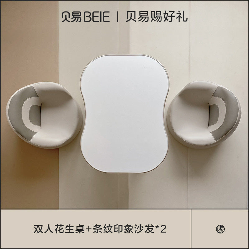 Beiyi peanut table children's game eating study table and chair baby anti-rollover children's study table study chair