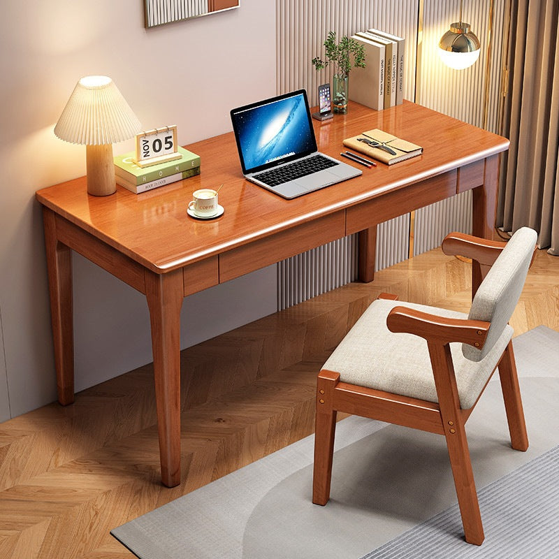 Solid wood desk new chinoiserie office desk a complete set of casualfor home student writing table and chair suit bedroom computer desk