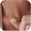 new fashion minimalist cute letter gold heart necklace, 18k gold plated women's necklace