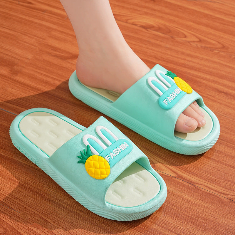 Women's bathroom slippers - summer new arrivals: non-slip, cute, soft sole, flip-flops, thick sole, casual, wear-resistant