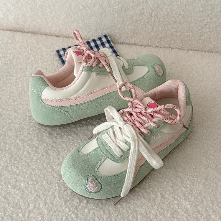 Versatile korean style women's shoes - 2026 spring/summer new arrival - popular platform sneakers, student thick-soled white shoes, german army trainers, skate shoes