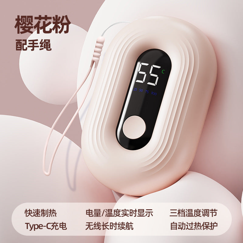 Digital display cute hand warmer stuffed rechargeable explosion-proof warmer usb portable cartoon warmer baby electric heating cake cute pet