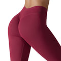 fashion seamless knittingpure colorv waist tight high elastic butt lifting yoga clothes sports running fitness yoga pants