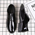 2024 new versatile black business formal leather dress shoes for men - lace-up work shoes, wedding shoes, stylish men's footwear