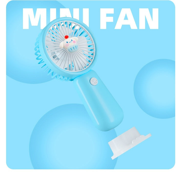hot-selling handheld mini fan, featuring a cute floral cartoon design. usb powered, desktop mini portable fan, perfect for student gifts and wholesale
