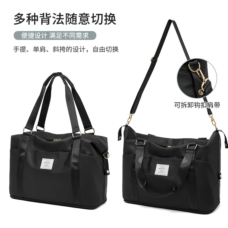 Cross-border women's travel bags, short-distance luggage bags, portable expandable large-capacity storage bags, dry and wet separation storage bags