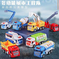simulation engineering vehicle series multi-functional school bus mixer truck kids early education educational toy car model gift