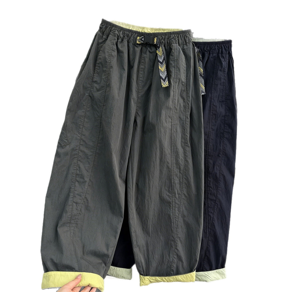 Kids' summer pants: lightweight ice silk breathable casual pants for boys and girls, versatile quick-dry summer outfits for mid-to-large children, matching family sets available