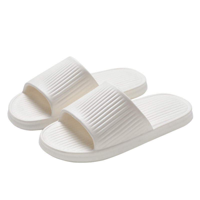 New korean style solid color eva slippers - summer indoor home slides for men and women, couple's bathroom non-slip sandals