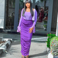 European and american style skirt suit  spring festival new arrivalfashionsexy hot girl bell sleeve tops pleated hip skirt