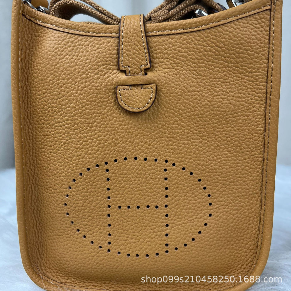Evelyn tc pattern first layer cowhide evelyne bag mini genuine leather women's bag shoulder crossbody tote bag small bag