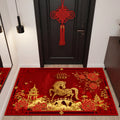 2026 year of the horse new year spring festival red doormat festive entrance mat entrance foot mat dust removal doorway carpet