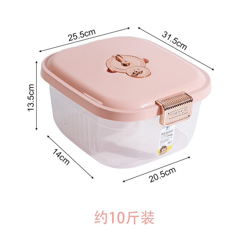 Household miscellaneous grains insect-proof and moisture-proof storage surface box with rice bucket box 25kg large capacity sealed 10kg food-grade rice bucket