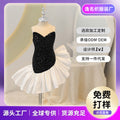 Custom european and american style baby dress princess gown sequin patchwork mermaid slim fit round neck cute odm evening dress