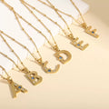 European and american stainless steel 26 english alphabet necklace - minimalist small pendant for female students, couples, and best friends - o-chain - cross-border