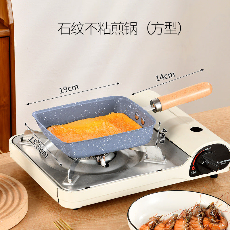 New stone pattern frying pan for home medical stone non-stick pan frying pan steak frying pan stove neutral cross-border