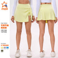Summernew arrivalfashion tape two-piece high waist tennis skirt badminton golf breathable fitness half-length sports skirt
