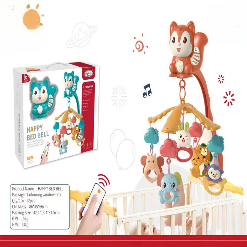 Cross-border newborn crib bell 3-12 months boy and girl baby toy music rotating puzzle rattle bedside bell