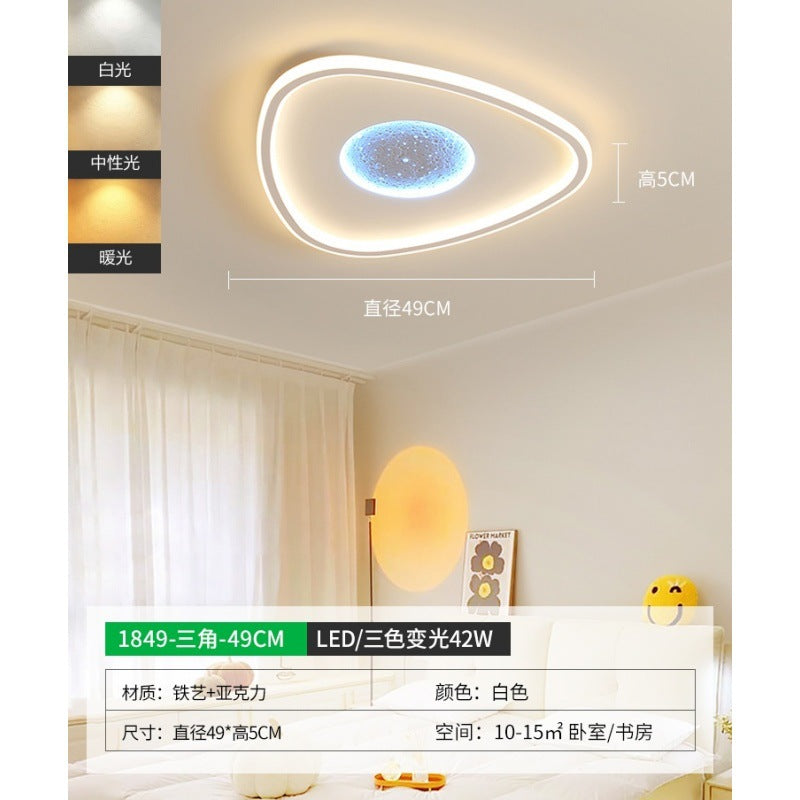 Bedroom light Simple modern led starry sky ceiling light Nordic creative cloud light Master bedroom book Children's room lighting E