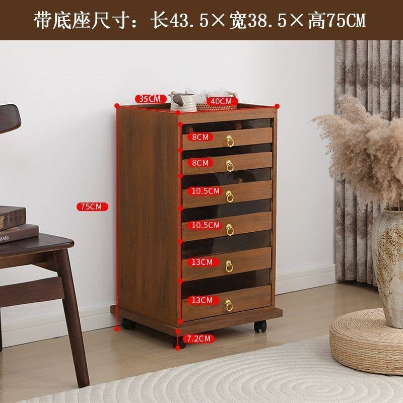 Dental multi-layer storage new chinoiserie tea cabinet dental cabinet manicure storage cabinet tea cup drawer cabinet