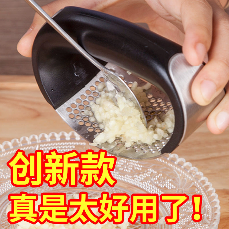 Garlic press, garlic grinder, new arrival ring stainless steel garlic press, garlic clip, handy gadget, garlic peeling, for home kitchen gadget