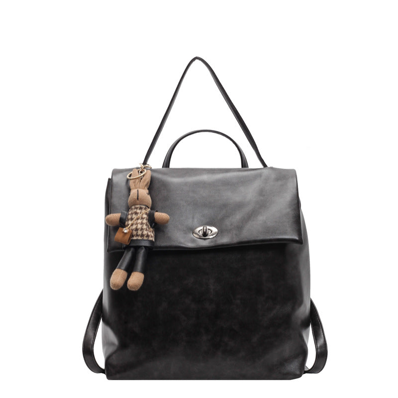 Cross-border backpack women's fashion niche design portable bucket bag Korean version student schoolbag premium travel backpack