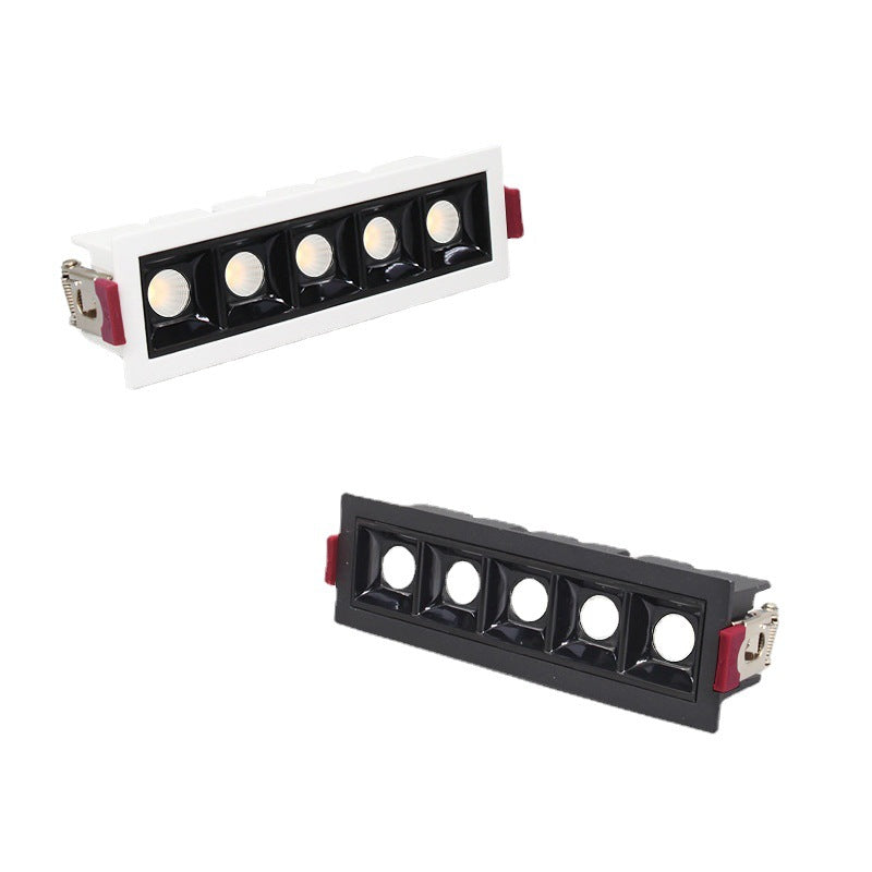 Embedded grille line light led strip spotlight ceiling light Zhongshan lighting corridor living room without main light lighting