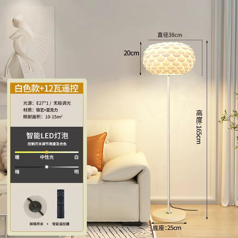 Fish scale floor lamp classypopular living room bedroom decoration floor lamp accessible luxurygirl style grids column lamp