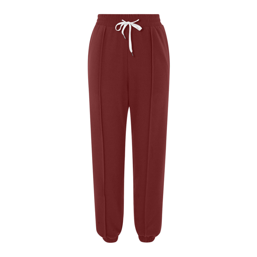 european and american export cross-border  women's casual drawstring solid color athletic joggers