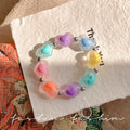 Dopamine candy color heart beaded bracelet - trendy, sweet, and versatile style for women - hot girl inspired jewelry