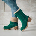 Plus sizeexport women's boots   style fall and winterfashionknee sock thick heel snow boots women's cotton boots wholesale