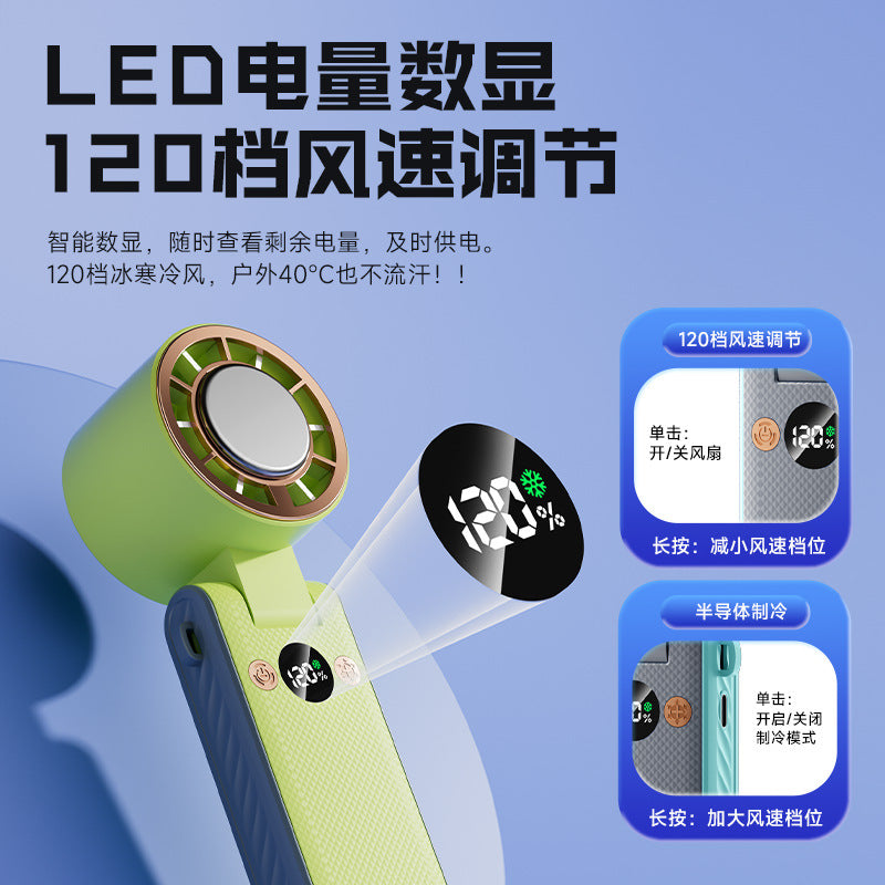 2026 cross-border southeast asia high-speed handheld fan - mini foldable semiconductor outdoor portable cooling fan