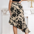 cross-border code new arrival  women’s original asymmetrical floral hip skirt