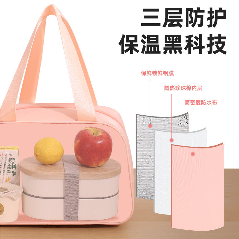 Beilian cartoon bento bag picnic camping thickened thermal insulation bag wholesale student office workers cute lunch lunch box bag