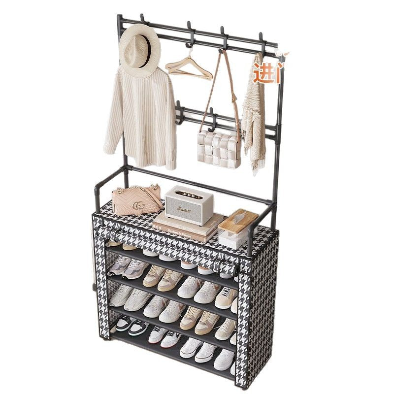 Shoe rack, multi-layer household entrance, dustproof, simple shelf, indoor storage, dormitory shoe cabinet against the wall