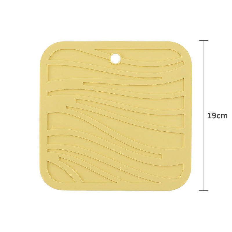 Cross-border supply of round silicone thermal insulation pads, printing custom household anti-scalding and non-slip pot pads, tableware, silicone thermal insulation pads