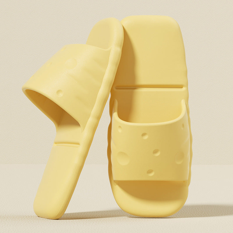 Travel disposable slippers cute cheese bathroom non-slip hotel portable foldable slippers