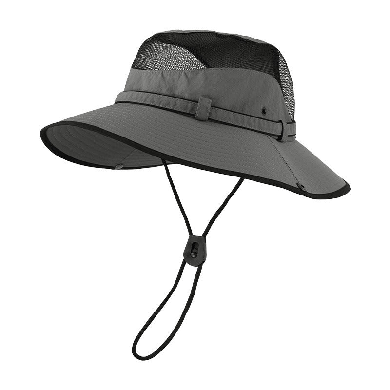 Men's and women's summer breathable quick-drying sun protection big-brimmed sun hat mountaineering hat wild hiking fishing sun protection bucket hat