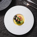 Scandinaviancasual style high-looking black and white ceramic tableware baking dish popular hotel restaurant high-end display flat plate
