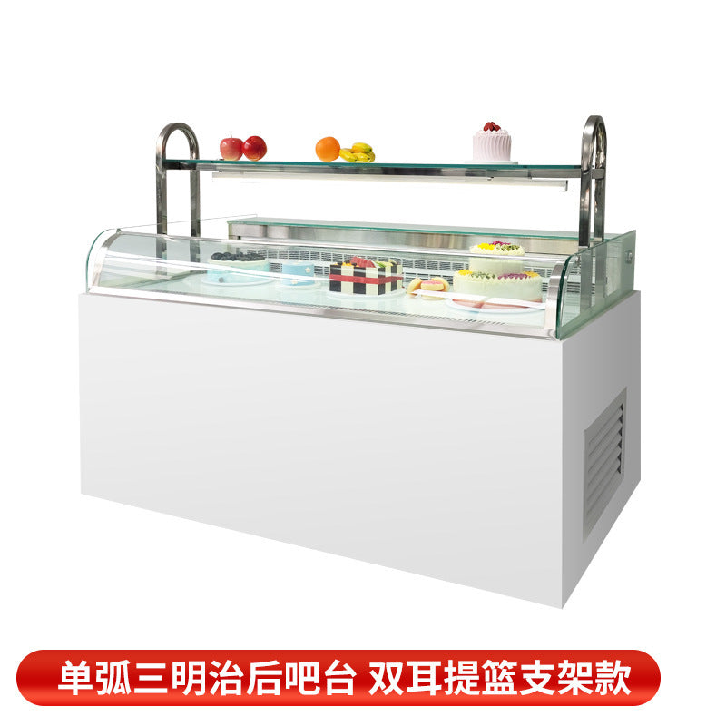 Energy-saving, low-noise, open-style sandwich display case, commercial cake refrigerated showcase, dessert preservation cabinet, multi-functional