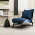Ξblue leather cushion/light gray leather (microfiber leather) single chair ξ
