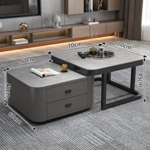 Rock slab coffee table living room for homenew arrivalpopularaccessible luxuryclassy table square folding marble small apartment tea table