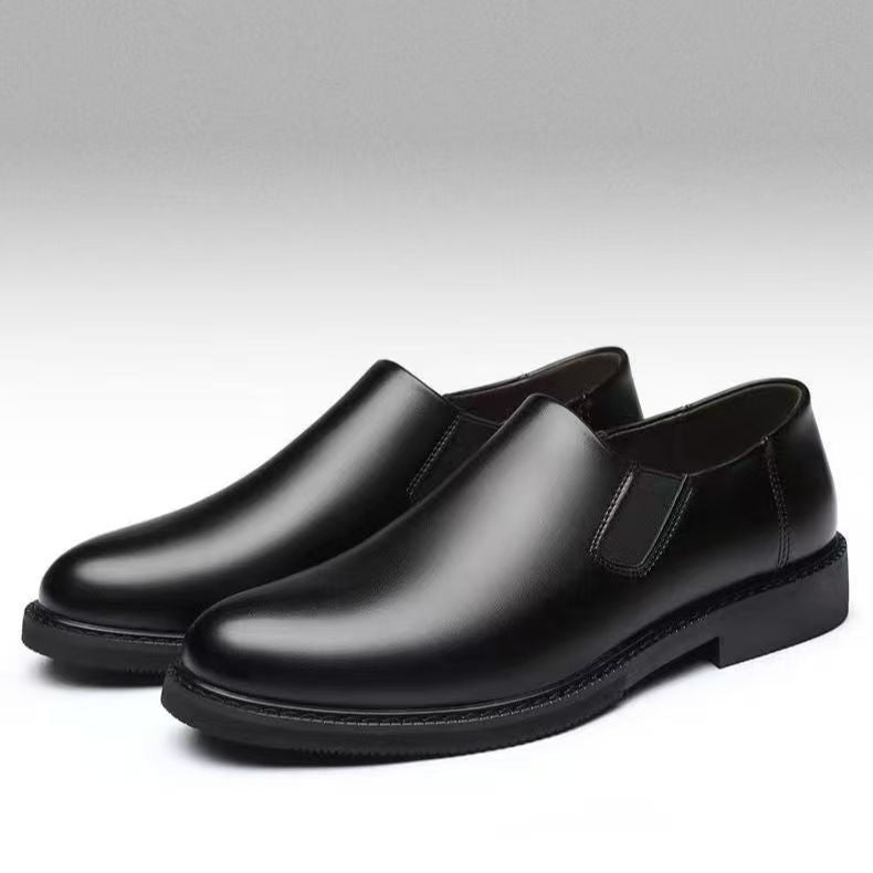 Men's shoes new arrival genuine menplaid soft leather middle-aged formal soft bottom pedal casual leather shoes business soft leather breathable